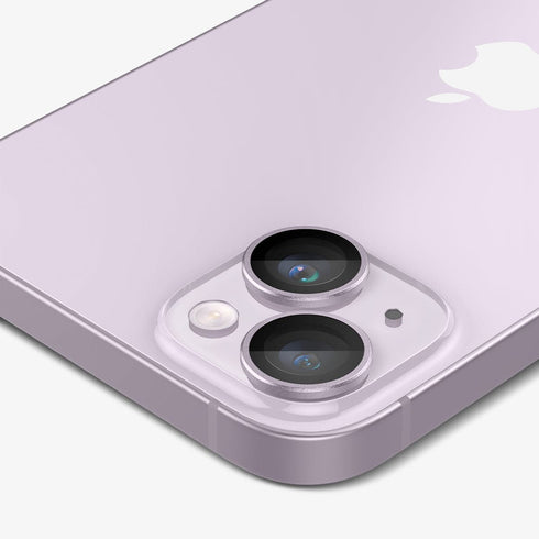 AGL07163 - iPhone 15 Pro / 15 Pro Max Optik Pro Lens Protector in natural titanium showing the device